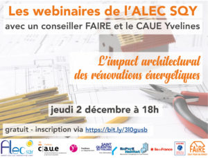 Lire la suite à propos de l’article Vous avez manqué le webinaire L’impact architectural des rénovations énergétiques ? Il a été enregistré !